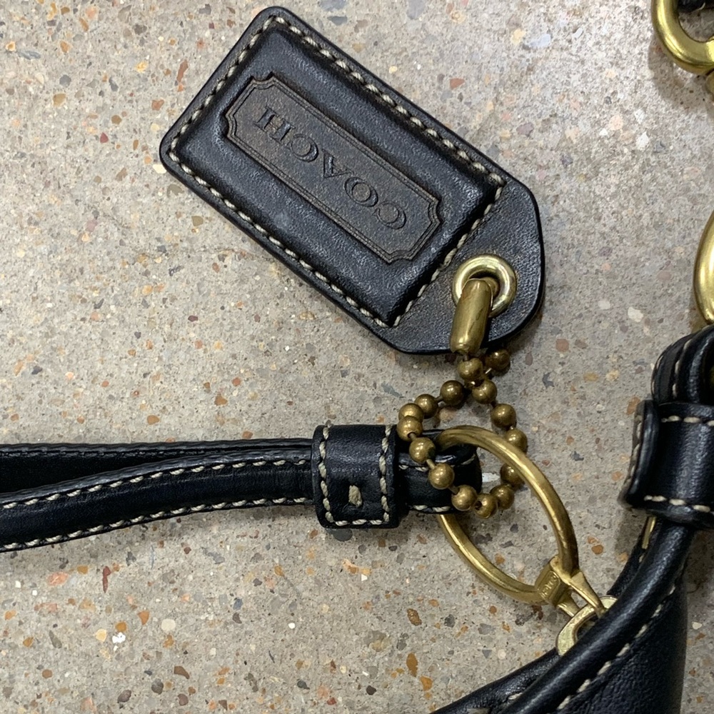 COACH Vintage Y2K Soho Hobo Black Signature Canvas Shoulder Bag Size Small - Picture 7 of 13